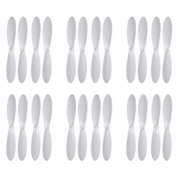 HobbyFlip White Propeller Blades Props Propellers Blade Rotor Set Compatible with Blue Mini Drone 6 Pack