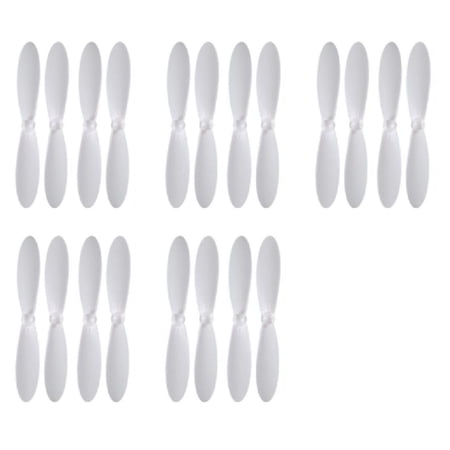 HobbyFlip White Propeller Blades Props Propellers Blade Rotor Set Compatible with X-Drone Nano H107R 5 Pack