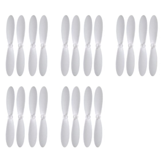 HobbyFlip White Propeller Blades Props Propellers Blade Rotor Set Compatible with X-Drone Nano H107R 5 Pack