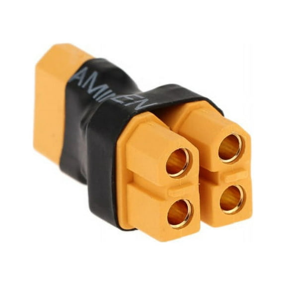 HobbyFlip XT60 Parallel Battery Connector Two Female One Male Power Plug RC Li-Po Compatible with RC Aircraft