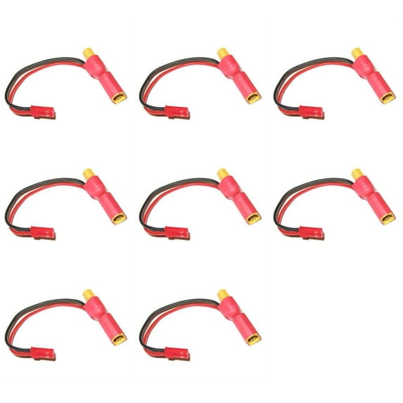 HobbyFlip XT60 with JST Male In-Line Power Adapter XT-60 Compatible with RC Drone 8 Pack