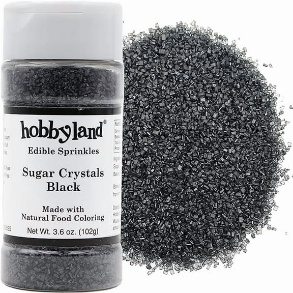 Hobbyland All Natural Sanding Sugar (White Sugar, 4 oz) Made with Natural Food Coloring