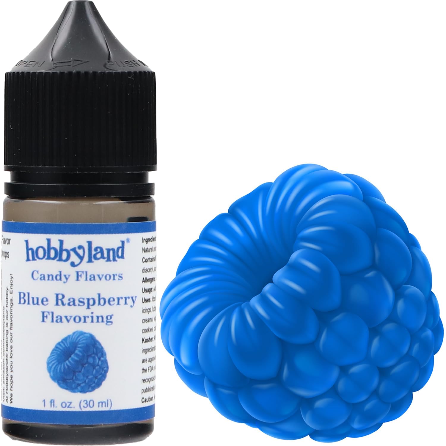 Hobbyland Candy Flavors (Blue Raspberry Flavoring, 1 Fl Oz) Use as an
