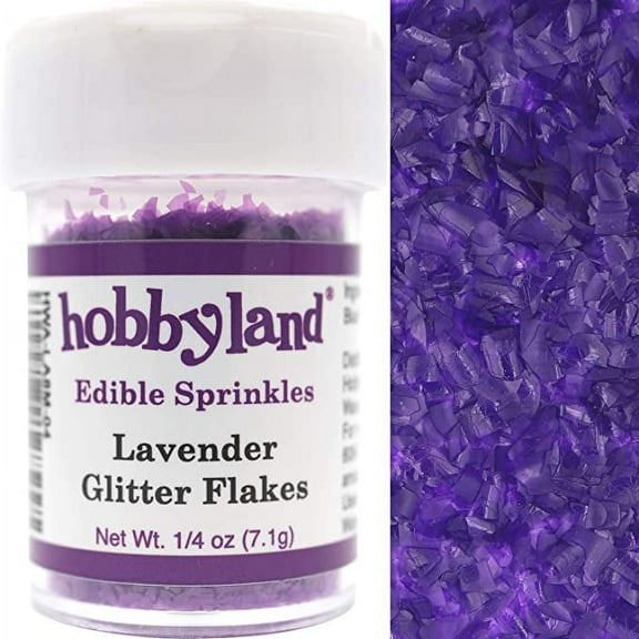 Hobbyland Edible Glittery Flakes (Lavender Purple, 1/4 oz)