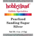 thumbnail image 1 of Hobbyland Edible Sprinkles, Pearlized Sanding Sugar, Silver, 4 Oz, 1 of 3