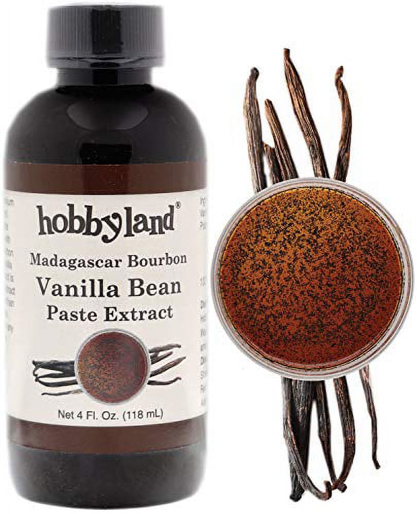 Hobbyland Madagascar Bourbon Vanilla Bean Extract Paste with Bean Specks (4 Fl Oz), Like an