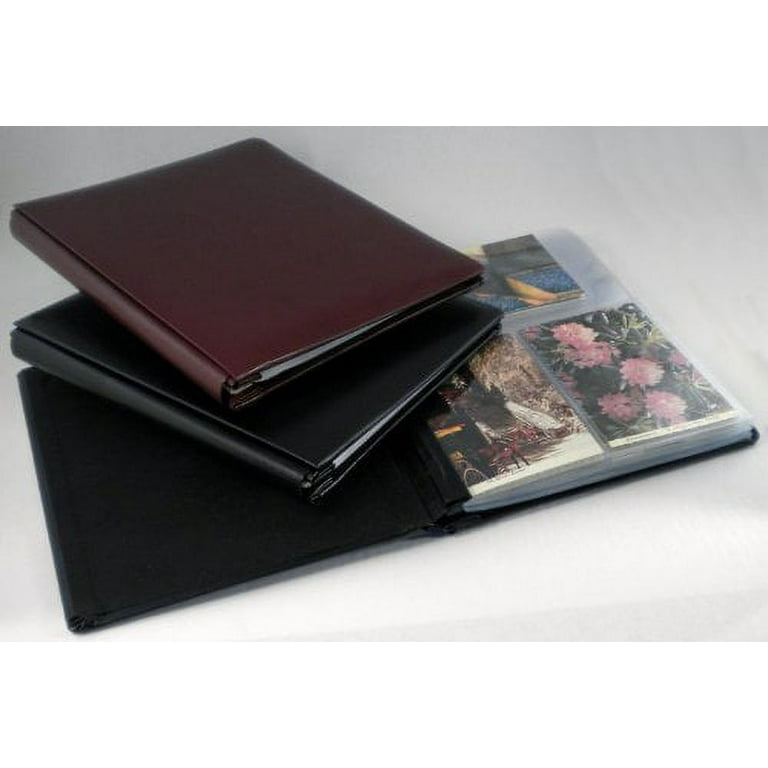 Hobbymaster Postcard Collecting Album, Impresse Leather Style, Pure Black