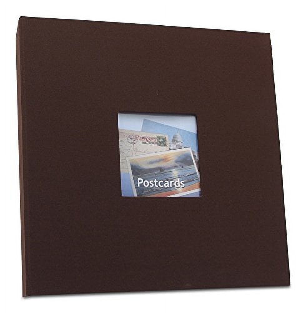 Hobbymaster Postcard Collecting Album, Prestige Linen Style, Coffee Brown  