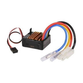 Hobbywing 1060 Brushed ESC Speed Controller for 1/10 RC Cars, Waterproof 60A Electronic Speed Control for Rock Crawlers, Trucks, Off-Road Vehicles