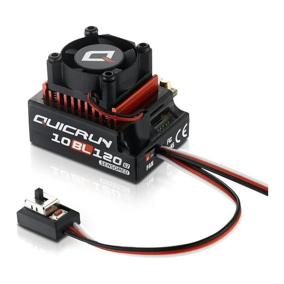 Hobbywing Quicrun 10BL120 G2 Sensored Brushless ESC - 1/10-1/12 Scale - 120A - 2-3S LiPo - Programmable
