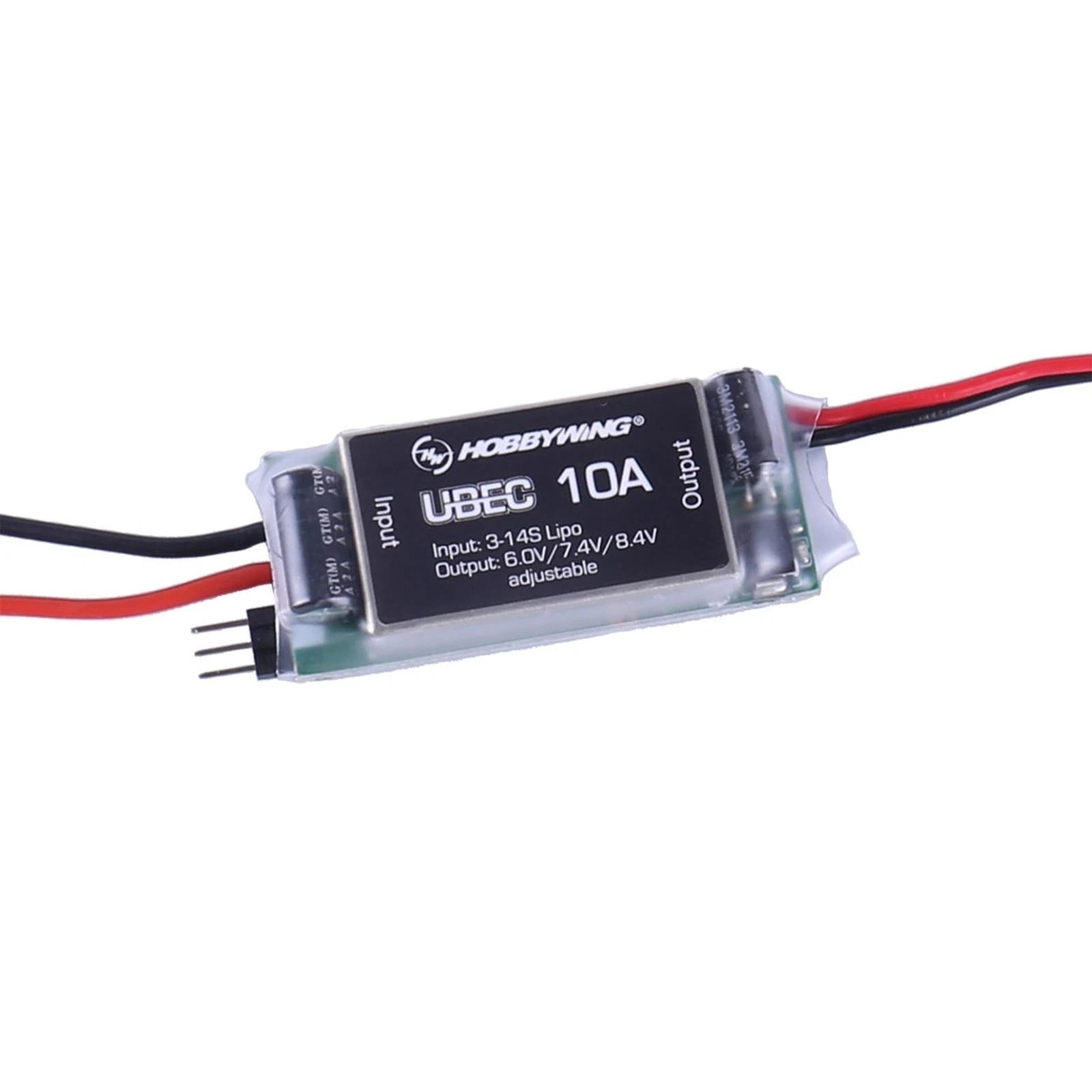 Hobbywing UBEC 10A HV Adjustable External BEC – 3–14S LiPo Input, 6V/7 ...