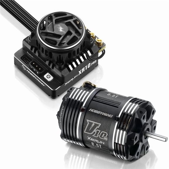 Hobbywing HWI38020451 XR10 Pro G3 Electronic Speed Control & V10 G3 7.5T Modified Motor Combo for RC Vehicle, Black