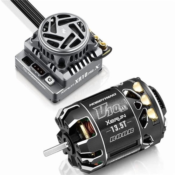 Hobbywing HWI38020456 XR10 Pro G3X Electronic Speed Control & V10 G4R 21.5T Spec Motor Combo for RC Vehicle, Black