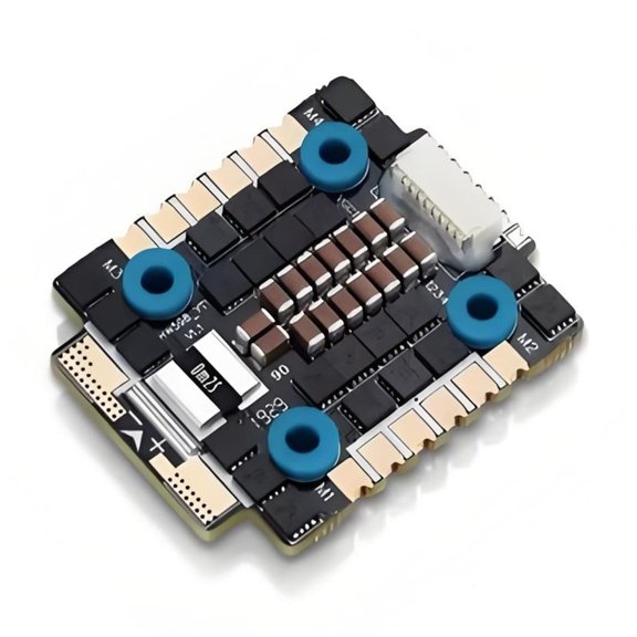 Hobbywing XRotor F7 Flight Controller Stack with 45A/65A 4-in-1 ESC – AM32 Firmware, 96KHz PWM, OSD, 5V/10V BEC, for 130–300mm FPV Racing Drones
