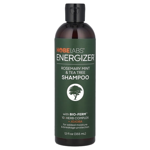 Hobe Labs Energizer, Shampoo, Rosemary Mint & Tea Tree, 12 fl oz (355 ml)