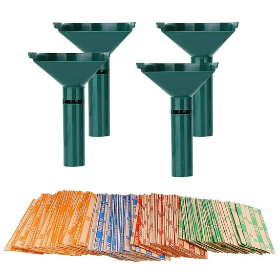 Hobeauty Coin Counting Wrapping Aid Coin Sorter Tubes Set Easy Coin Sorting Tube for Pennies Nickels Dimes Quarters 4pcs