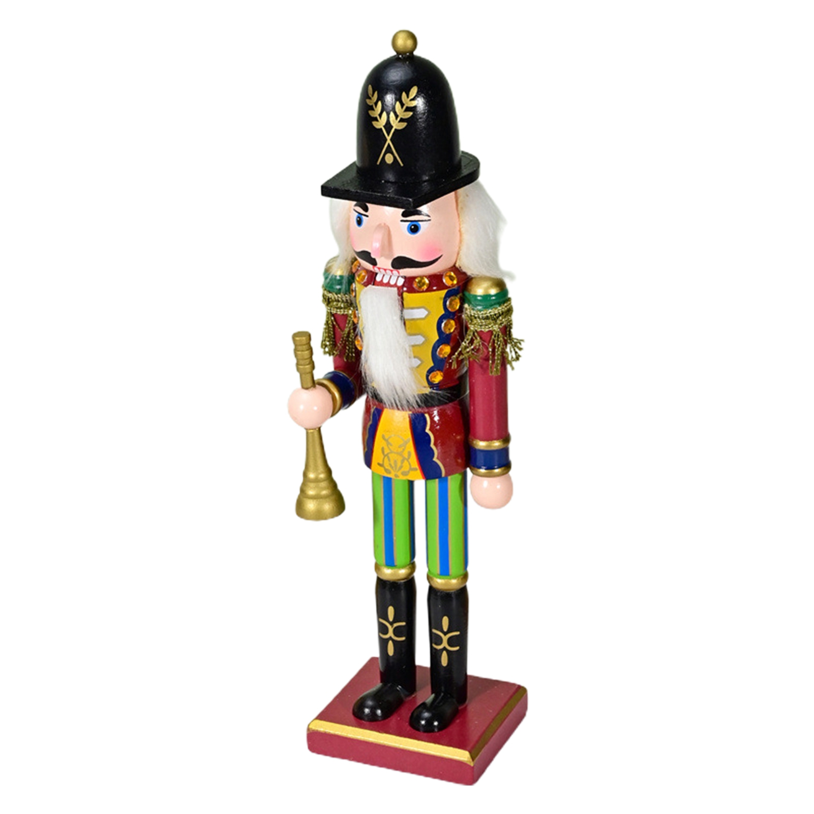 Hobeauty Nutcracker Soldier Ornament Wooden Nutcracker Soldier Figurine