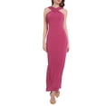 thumbnail image 1 of INSPIRE CHIC Womens Halter Neck Sleeveless Dress Split Hem Cocktail Party Bodycon Maxi Dresses S Rose Red, 1 of 5