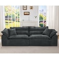 thumbnail image 1 of Hobestluk 104" Sectional Sofa Couches 3 Seater Modular Sofa, Cloud Couch with Removable Cushion, Boneless Couch, Modular Sectional Couches for Living Room (Dark Grey), 1 of 9