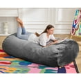 thumbnail image 1 of Hobestluk 5FT Bean Bag Chair Large Beanbag Lounger with Removable Cover Adult Bean Bag Chair with Portable Handle Desgin for Living Room Bedroom (Grey, 5FT), 1 of 8