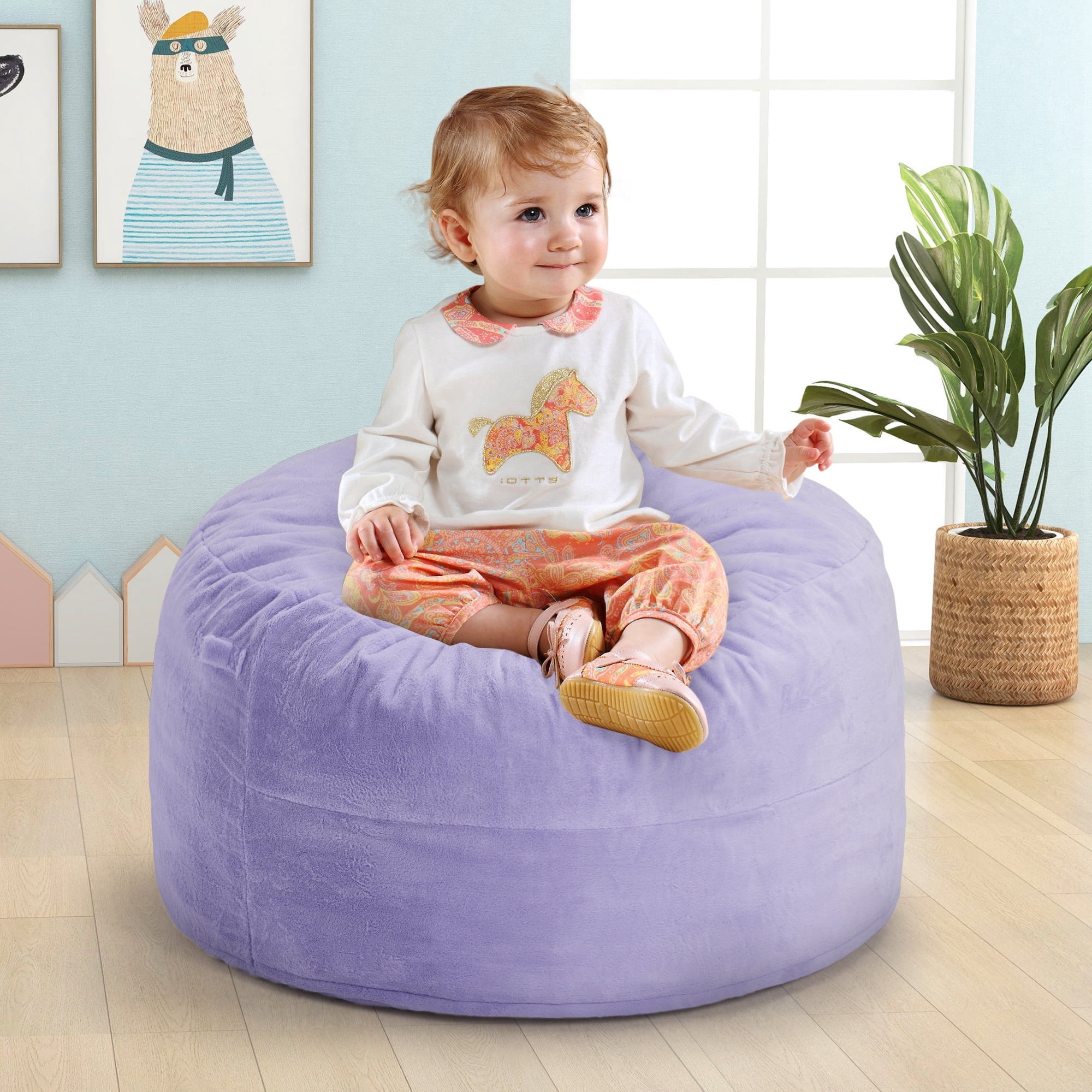 Sonic Kids' Compressed Foam Bean Bag Chair, Blue - Walmart.com