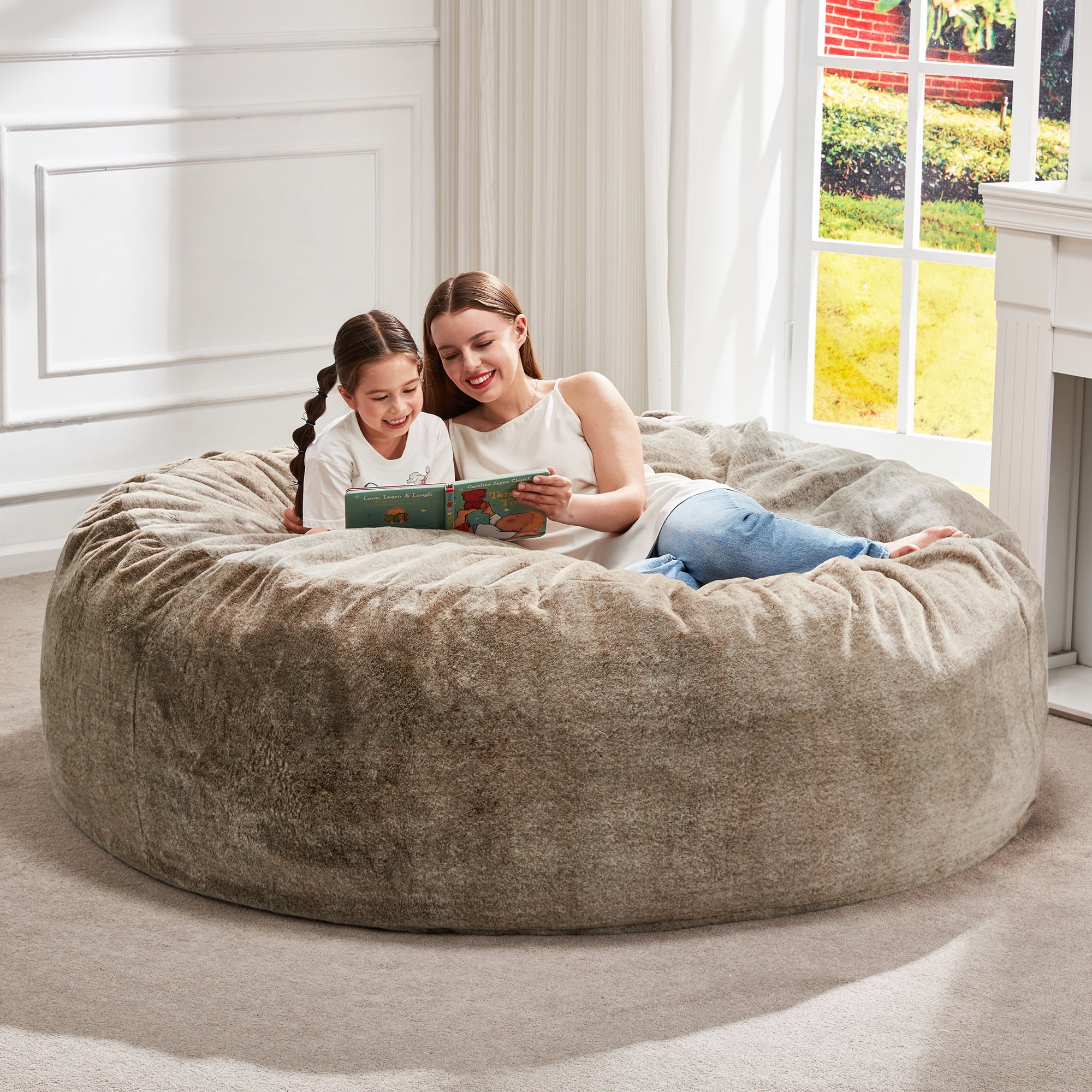 Hobestluk Bean Bag Chairs Giant Beanbag Chair with Filler, Memory