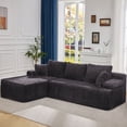 thumbnail image 1 of Hobestluk Modular Sectional Sofa Couches 108" L-Shape Couch 3 Seat Modular Sofa Memory Foam Sectional Couches for Living Room, Boneless Couch with Oversized Chaise (Grey, Left Facing), 1 of 9