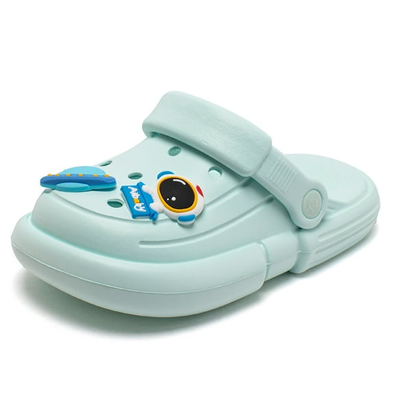 Hobibear Garden Clog Toddler Slip on Beach Slipper Sandals(Toddler/Little Kids/Big Kids)Blue 5-6