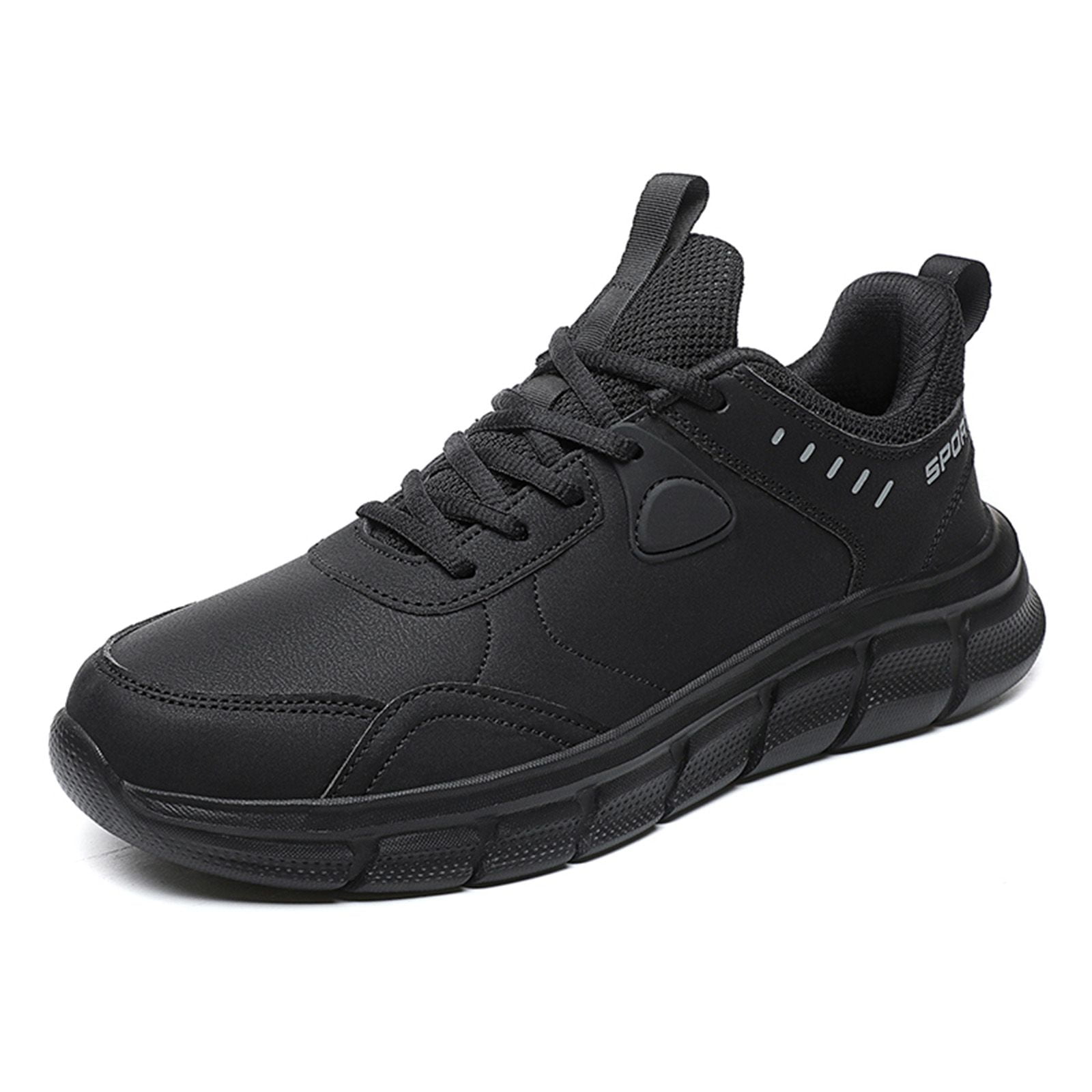 Hobibear Mens Sneakers Leather Running Shoes - Walmart.com