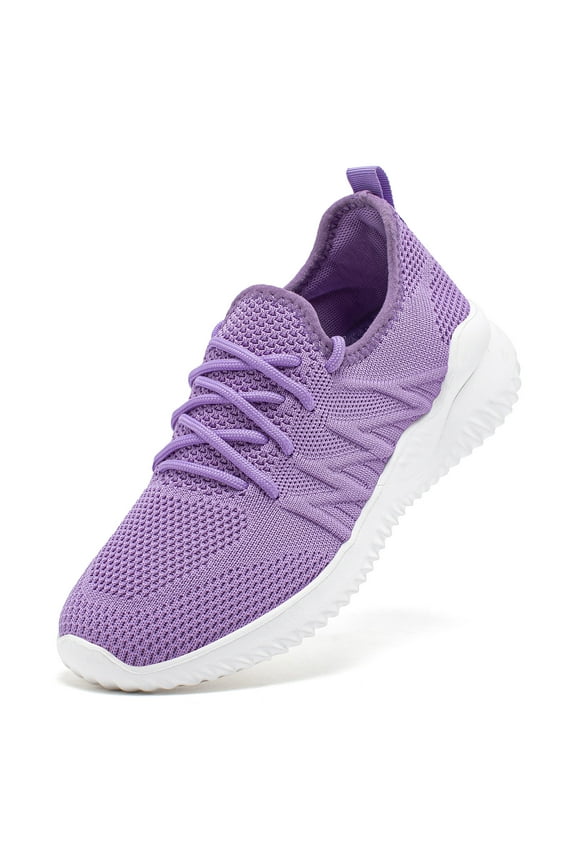 Women Running Shoes Lightweight Breathable Sport Shoe for Gym Travel Work Purple 7