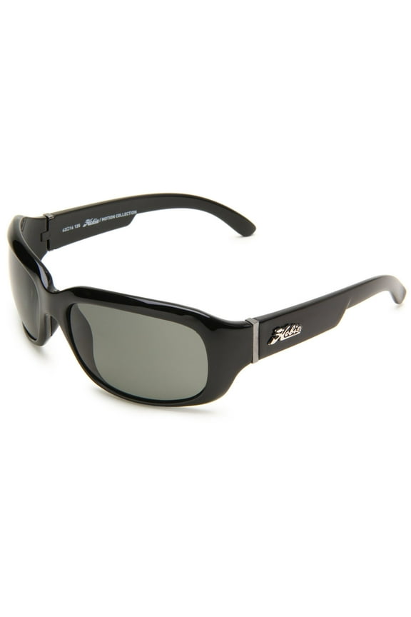 Camila Women's Sport Sunglasses Gloss Black Frame Gray Polarized Lenses