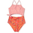thumbnail image 1 of Hobie Girls' Keyhole Side TIE 1PC, Coral, 12, 1 of 2