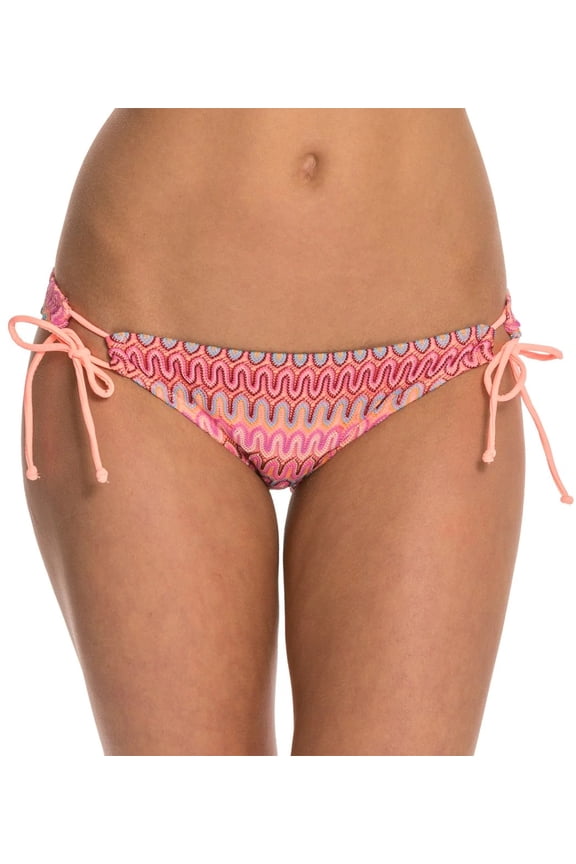 MULTI Ziggy Crochet Adjustable Hipster Bikini Swim Bottom, US Small