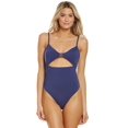 thumbnail image 1 of Hobie Solid Cut Out One Piece Swimsuit (X-Large, Navy), 1 of 5
