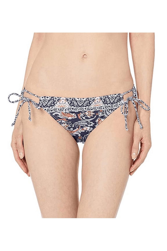 Women's Side Tie Hipster Bikini Swimsuit Bottom, Size Large, Blue