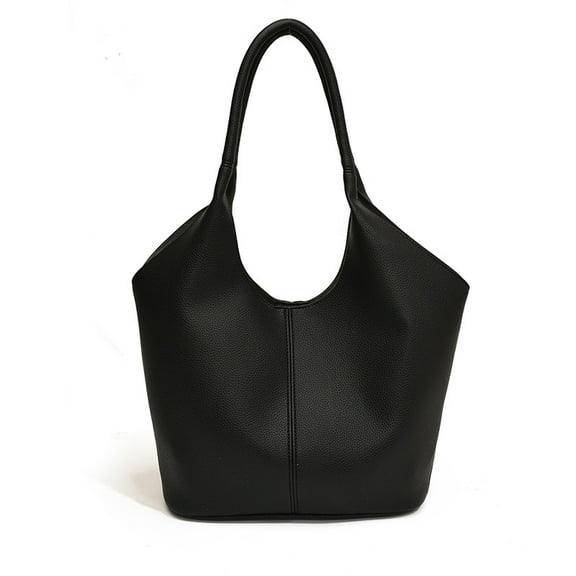 Hobo Bag Purses for Women Vegan Leather Shoulder Bag Slouchy Bucket Purse Top Handle Simple Tote Work Handbag Casual