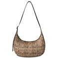 thumbnail image 1 of Hobo Bags for Women, Ultra Soft Foldable Vegan Leather Shoulder Handbag, Stylish Slouchy Tote Purses – Bookshelf and Book Lover Print, Born to Read Design, 1 of 5