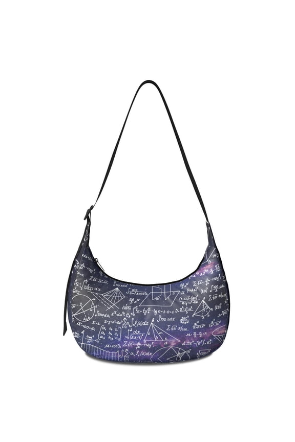 Hobo Bags for Women, Ultra Soft Foldable Vegan Leather Shoulder Handbag, Stylish Slouchy Tote Purses – Creative Science Lab Design, Nerdy Chic Handbag