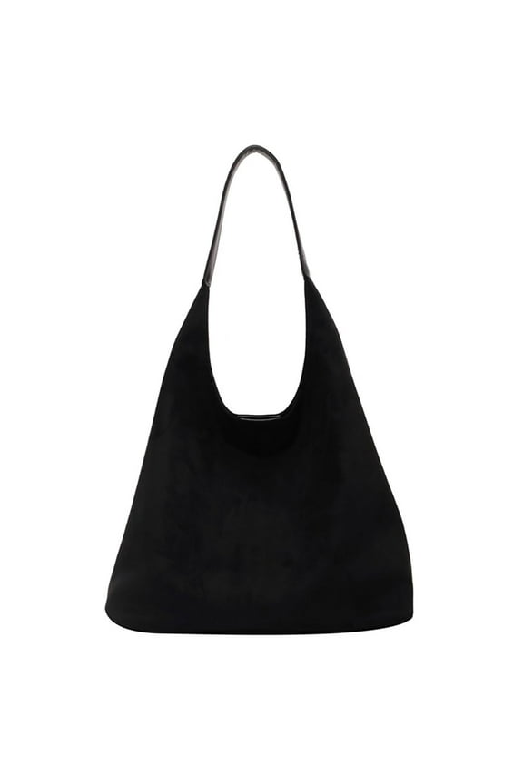 Hobo Bags for Women Large Slouchy Suede Soft Shoulder Handbag Ladies Top Handle Tote Purse Black