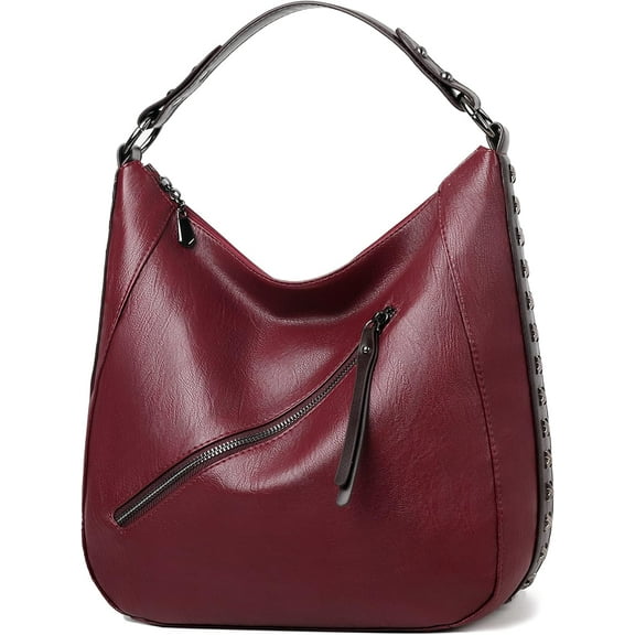 Hobo Bags for Women Vegan PU Leather Purses Designer Handbags Tote Fashion Large Ladies Shoulder Crossbody Satchel Bag