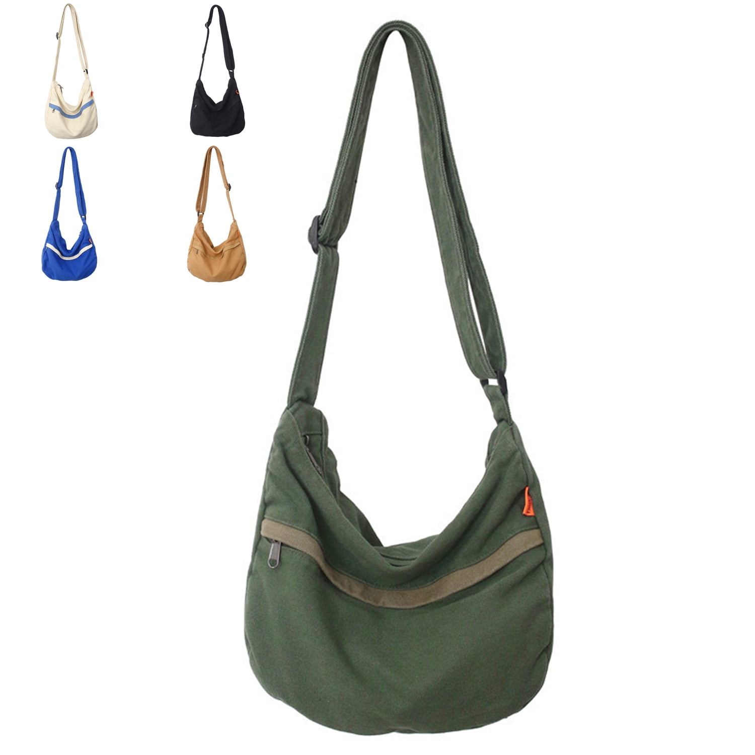 Women's Canvas Hobo Crossbody Bag - Casual Shoulder Tote & Messenger Bag For Work, School, Or Day Out