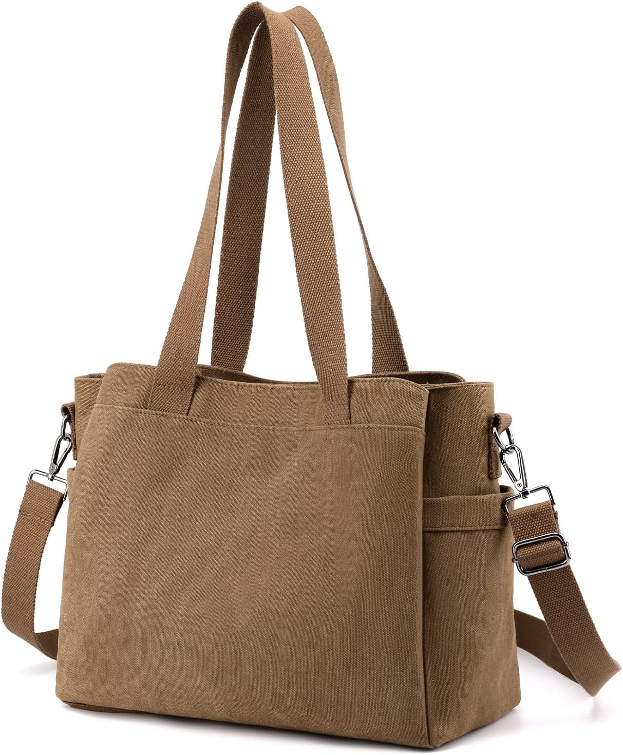 Hobo Handbags Canvas Crossbody Bag for Women, Multi Compartment Tote Purse Bags