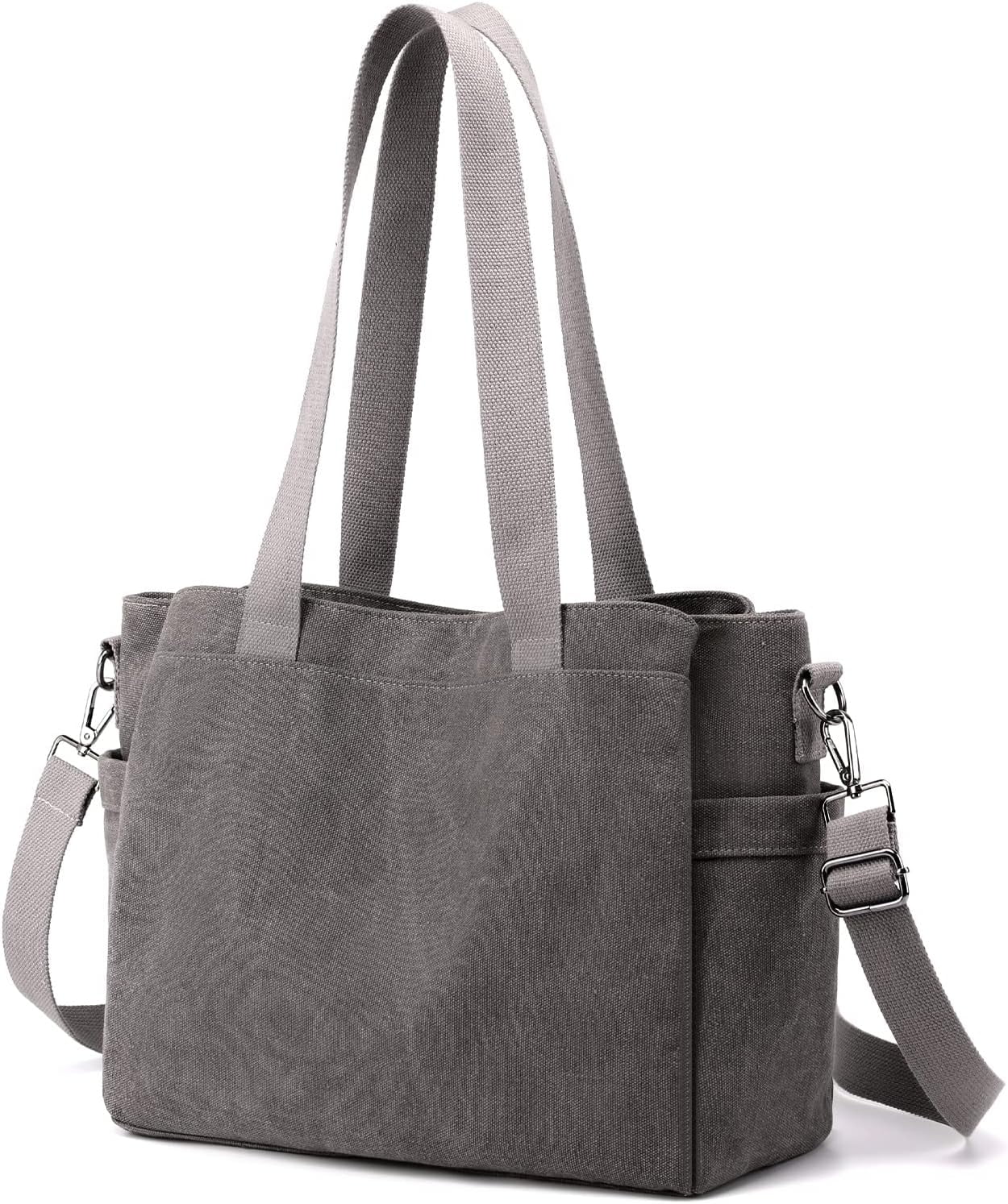 Hobo Handbags Canvas Crossbody Bags for Women, Multi Compartment Large Tote Purse for Work Travel