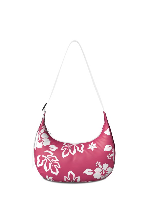 Hobo Shoulder Bag for Women – Adjustable Strap, Romantic Rose and Peony Pattern, Retro Floral and Bee Artwork, Durable Rustic Purse
