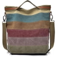 thumbnail image 1 of Hobo Tote Bag for Women Top Handle Shoulder Bag Multi Color Canvas Crossbody Bag Large Capacity Handbag Casual Purse, 1 of 6