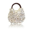thumbnail image 1 of Hoboes Toted Bag Handmade Shell Beaded Clutches Purses Top Handle Bag Handbag, 1 of 8