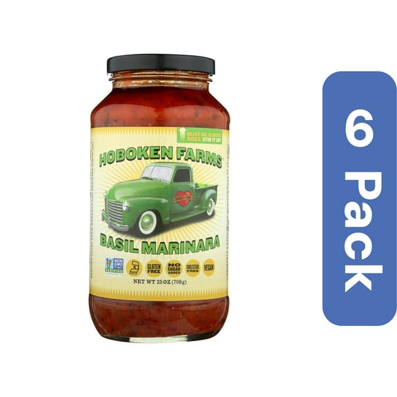 Hoboken Farms Pasta Basil Marinara Sauce 25 oz (Pack Of 6)