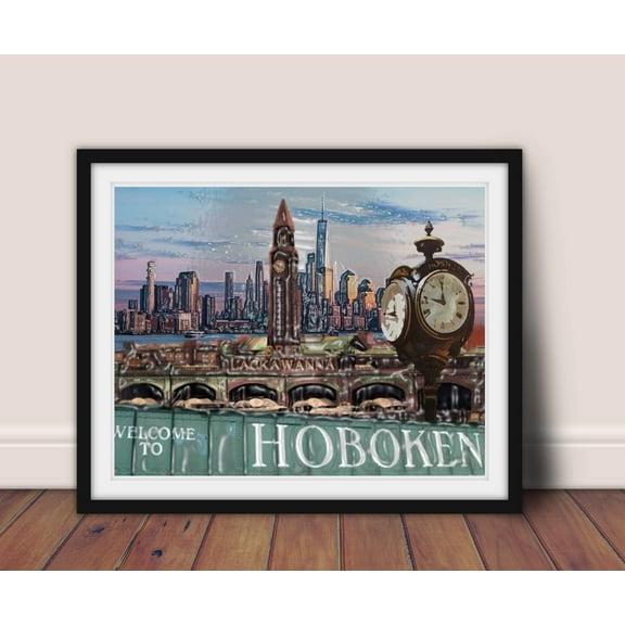Hoboken New Jerse NJ waterfront art print