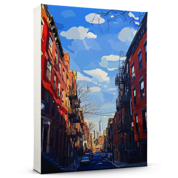 Hoboken Travel Canvass, New Jersey Canvass Wall Art, Hoboken Canvas Decor Paintings, New Jersey Pictures Canvas - 101AZ596