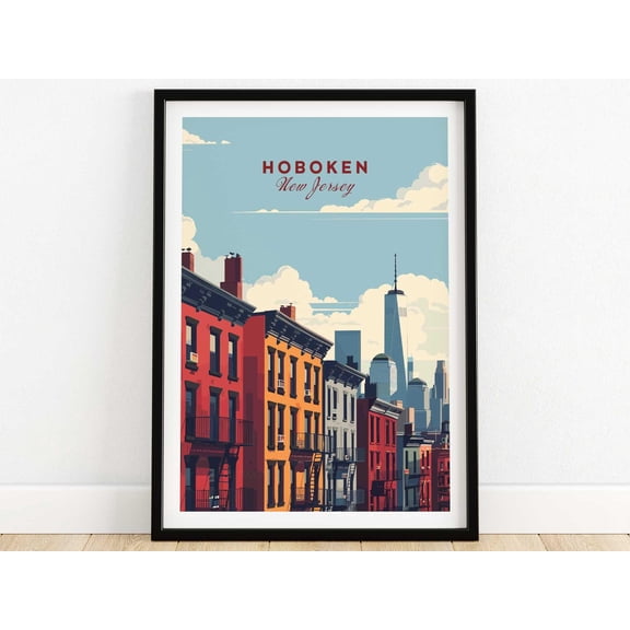 Hoboken Wall Art NJ Wall Art Print Poster Gift Home Decor Travel Print Framed amp Unframed